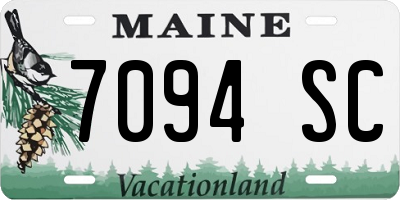 ME license plate 7094SC