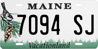 ME license plate 7094SJ