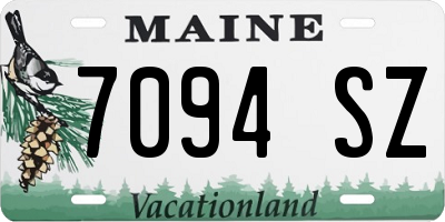 ME license plate 7094SZ