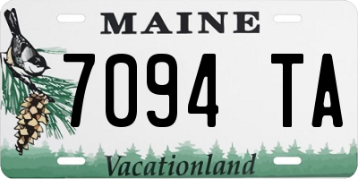 ME license plate 7094TA