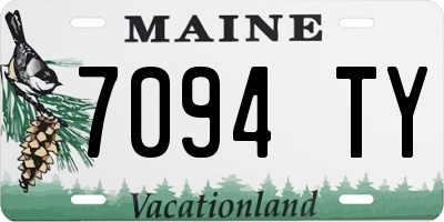 ME license plate 7094TY