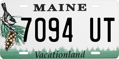 ME license plate 7094UT