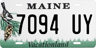 ME license plate 7094UY