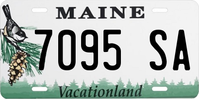 ME license plate 7095SA