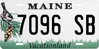 ME license plate 7096SB