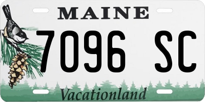 ME license plate 7096SC