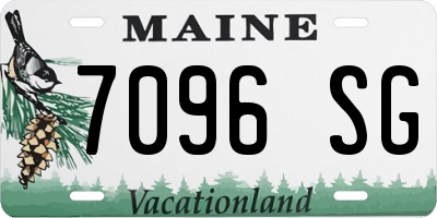 ME license plate 7096SG
