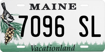 ME license plate 7096SL