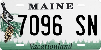 ME license plate 7096SN