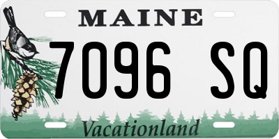 ME license plate 7096SQ