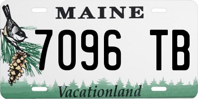 ME license plate 7096TB