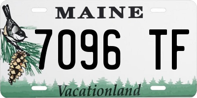 ME license plate 7096TF