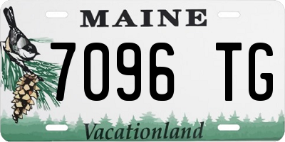 ME license plate 7096TG