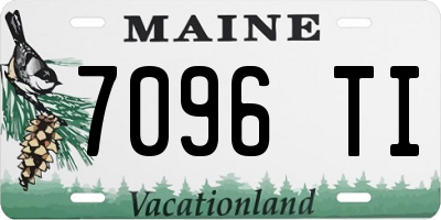 ME license plate 7096TI