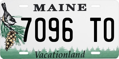 ME license plate 7096TO