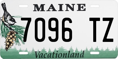 ME license plate 7096TZ