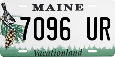 ME license plate 7096UR