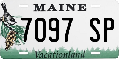 ME license plate 7097SP