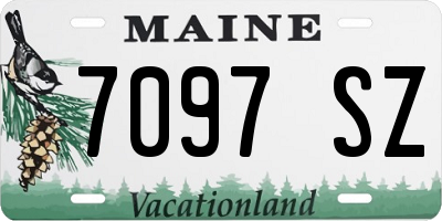 ME license plate 7097SZ
