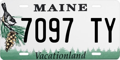 ME license plate 7097TY