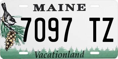 ME license plate 7097TZ