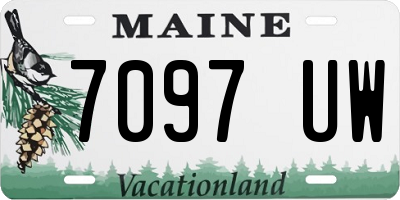 ME license plate 7097UW