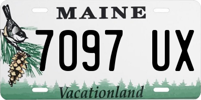 ME license plate 7097UX