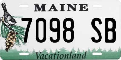 ME license plate 7098SB