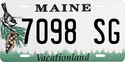 ME license plate 7098SG