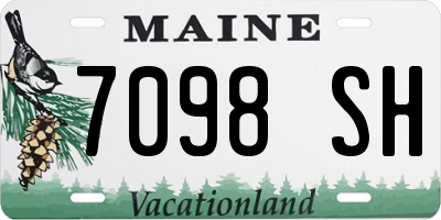 ME license plate 7098SH