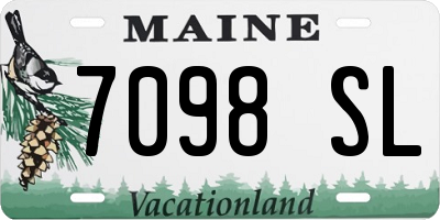 ME license plate 7098SL