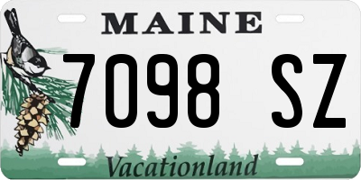 ME license plate 7098SZ