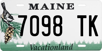ME license plate 7098TK