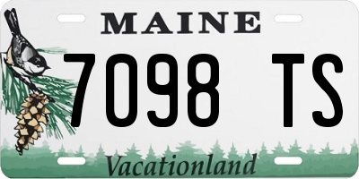 ME license plate 7098TS