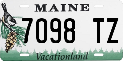 ME license plate 7098TZ