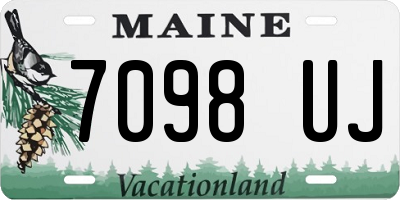 ME license plate 7098UJ