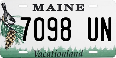 ME license plate 7098UN