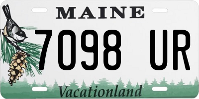 ME license plate 7098UR