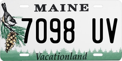 ME license plate 7098UV