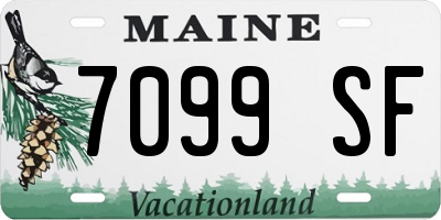 ME license plate 7099SF