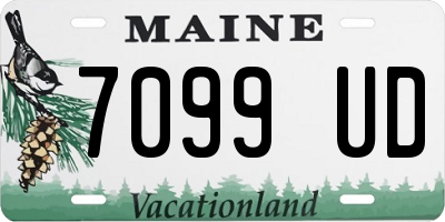 ME license plate 7099UD