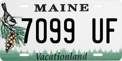 ME license plate 7099UF