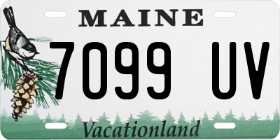 ME license plate 7099UV