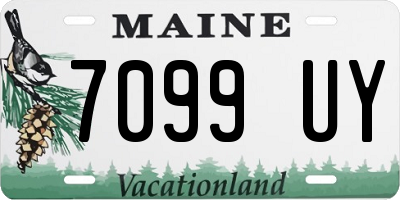 ME license plate 7099UY