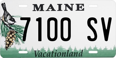 ME license plate 7100SV