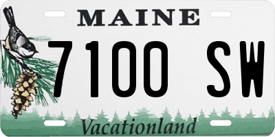 ME license plate 7100SW