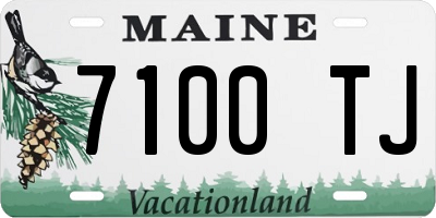 ME license plate 7100TJ