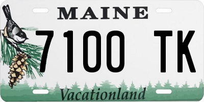 ME license plate 7100TK