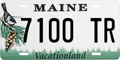 ME license plate 7100TR