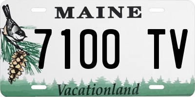ME license plate 7100TV